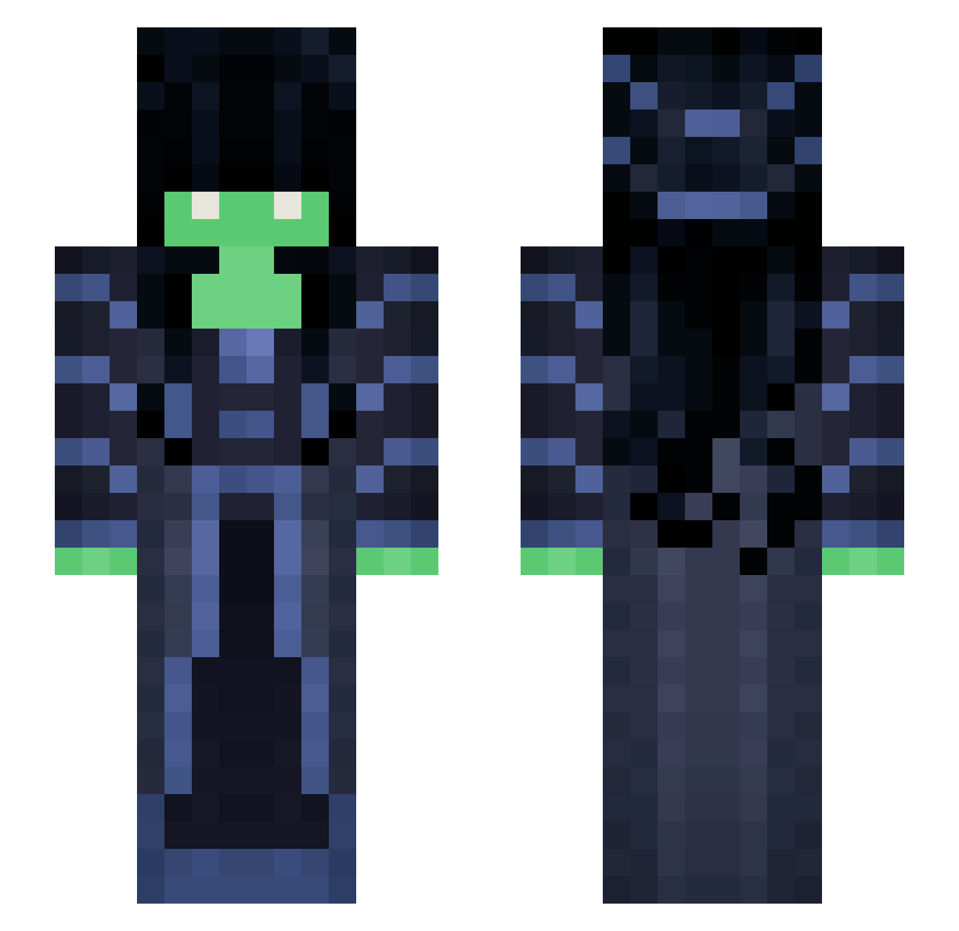 StierFrou Minecraft skin, front and back view