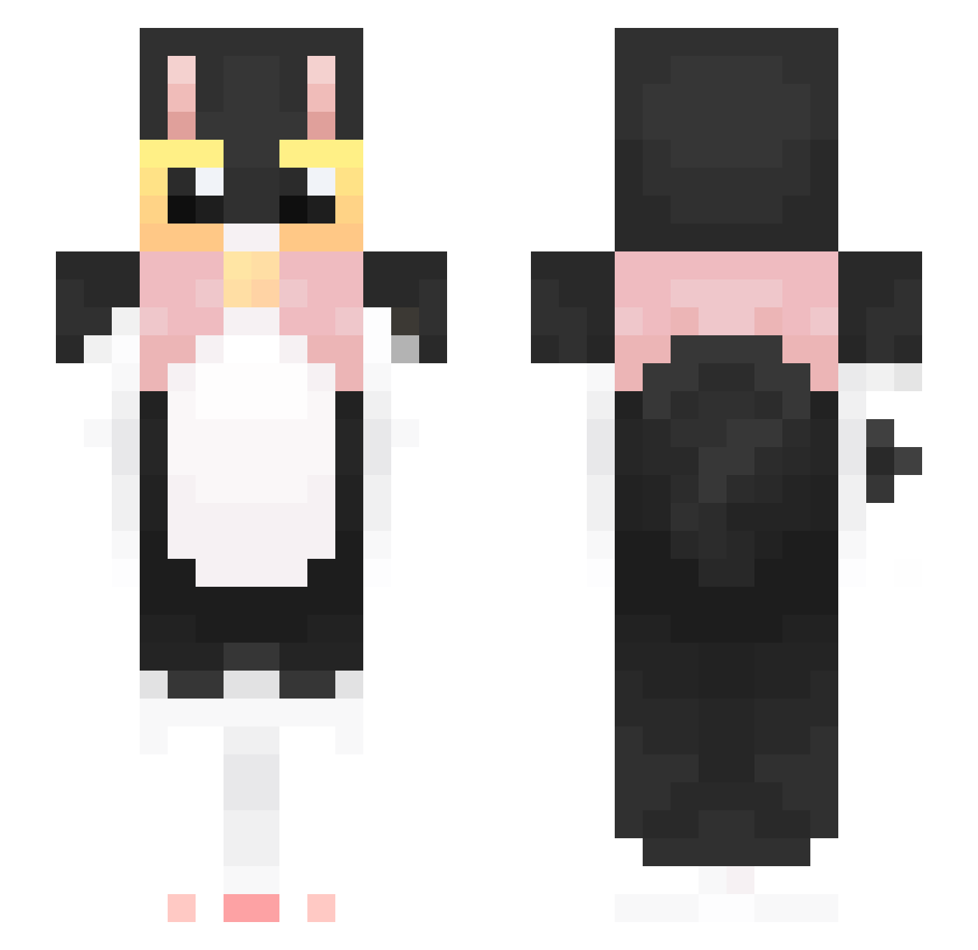Ego_Money Minecraft skin, front and back view