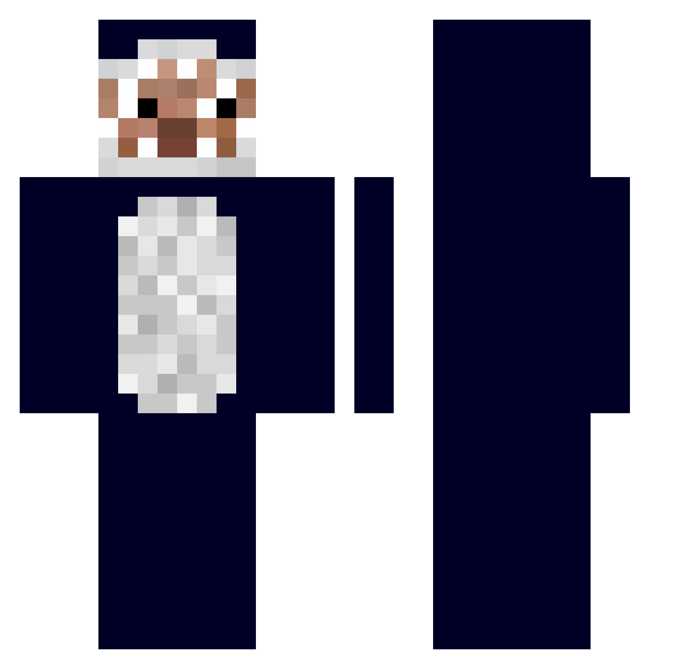 Kuba117 Minecraft skin, front and back view