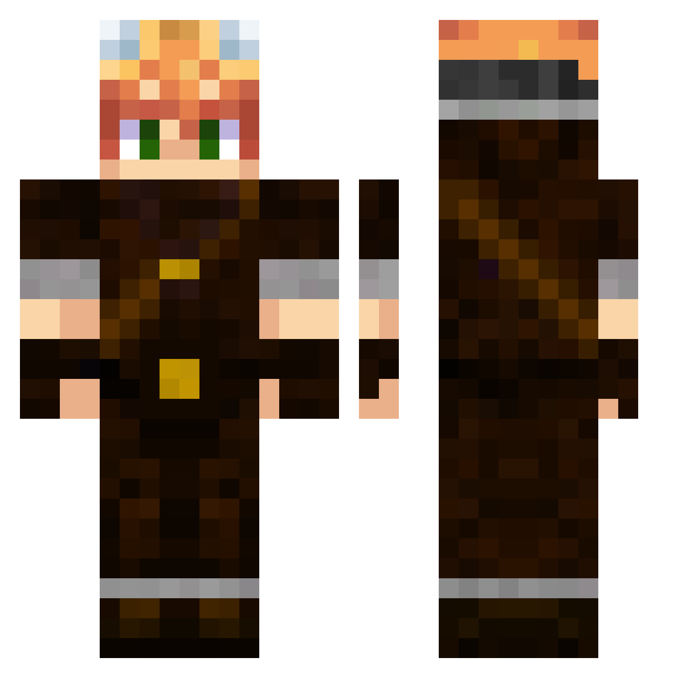FunnyDemon303 Minecraft skin, front and back view