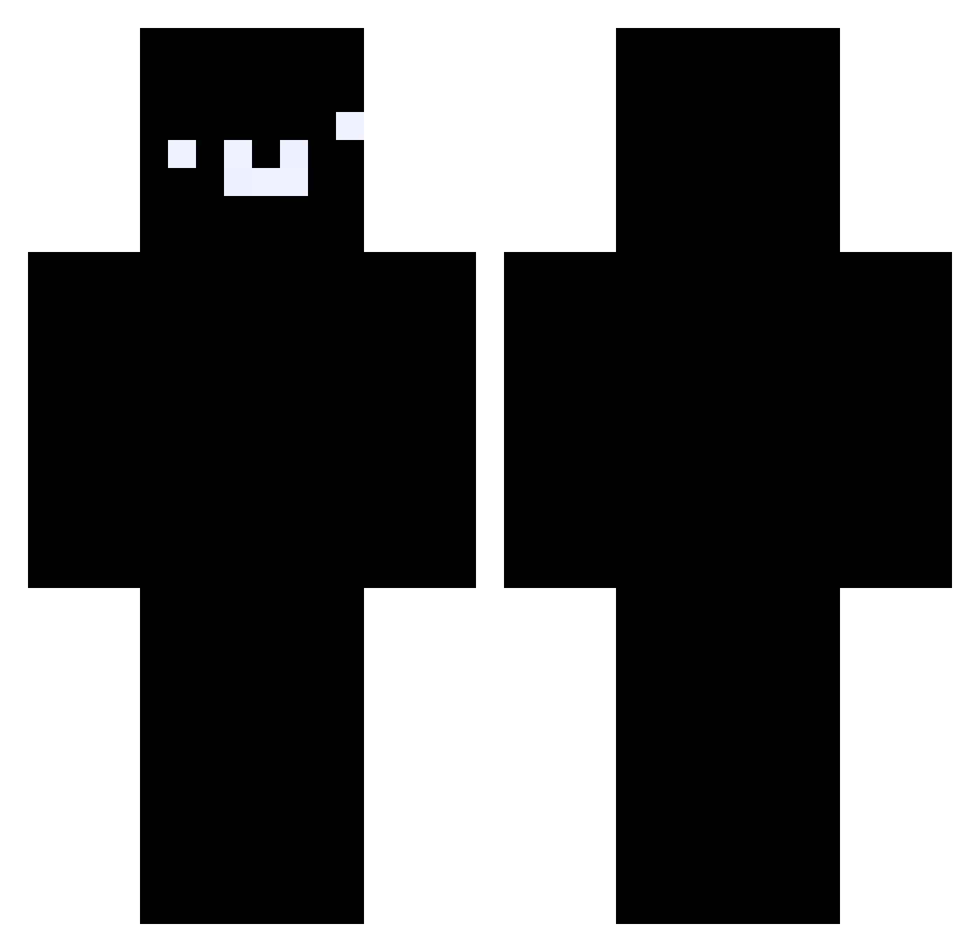Xustey47 Minecraft skin, front and back view