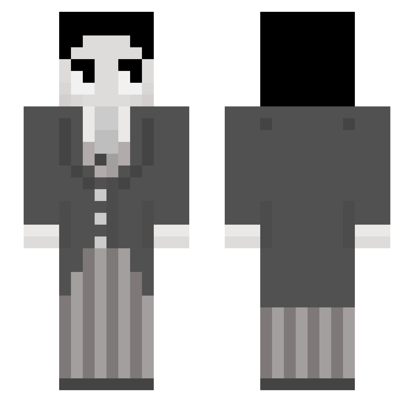 Reseue Minecraft skin, front and back view