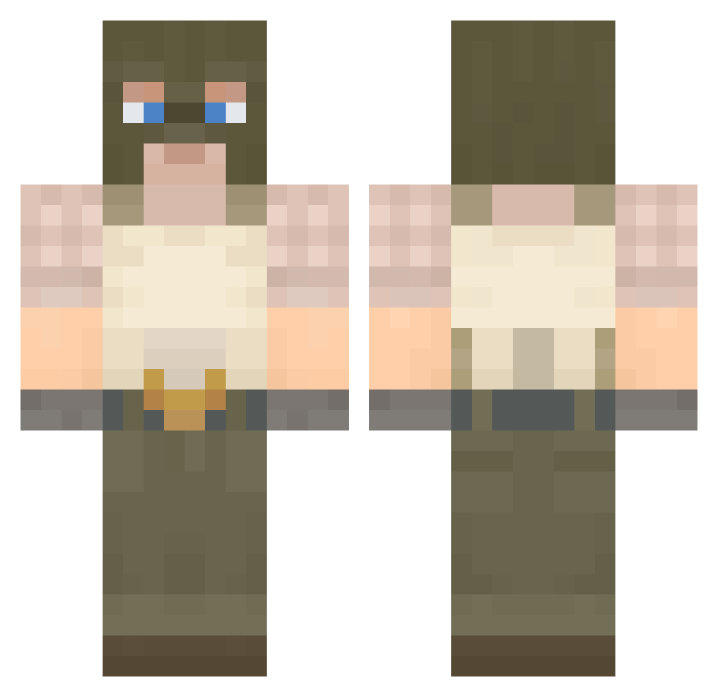 mattybud123 Minecraft skin, front and back view