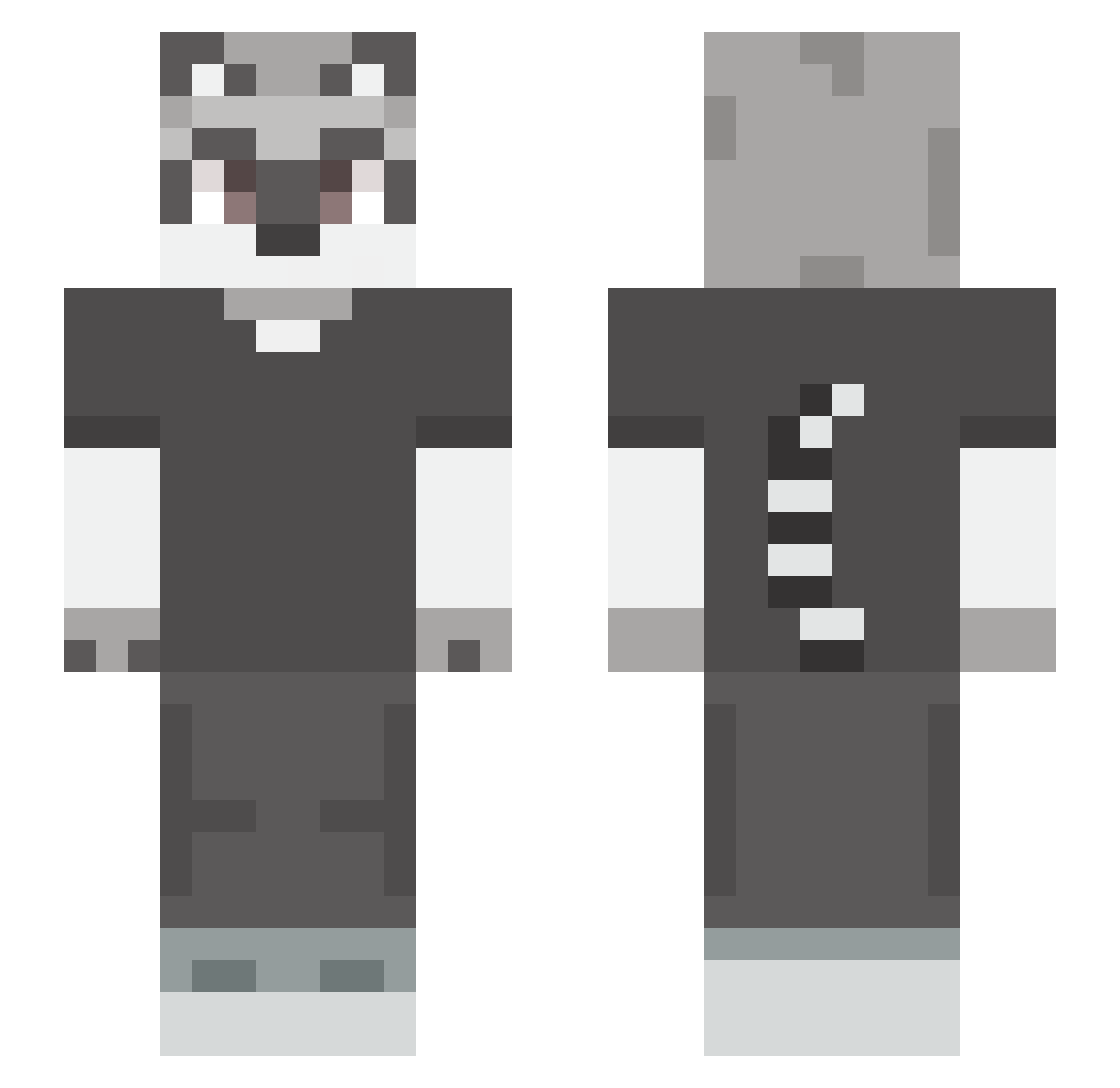 T4gi Minecraft skin, front and back view