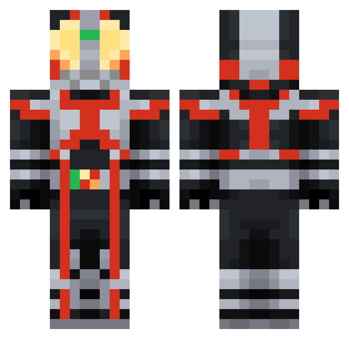 Toku_Egg Minecraft skin, front and back view