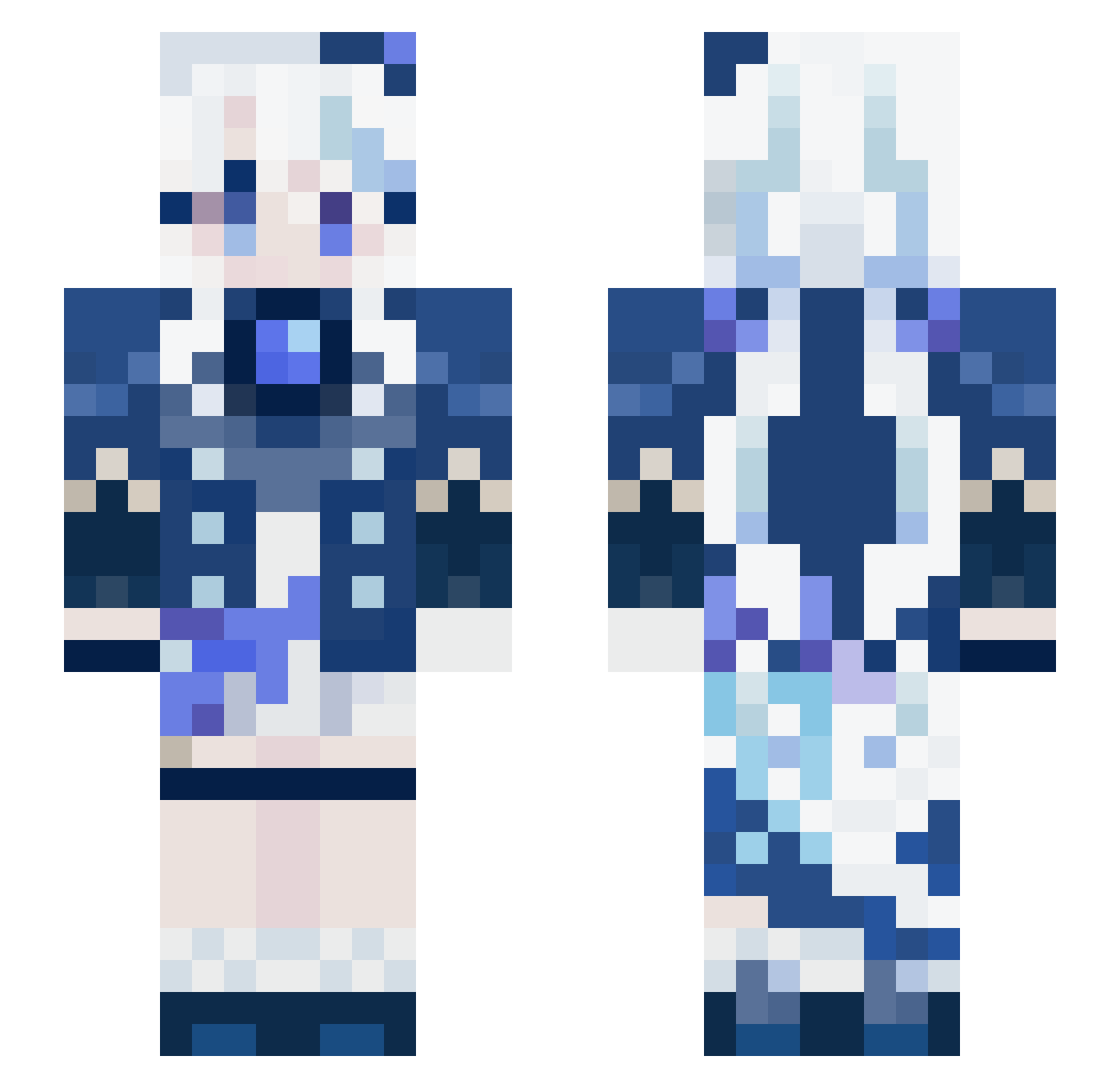 Verta_ Minecraft skin, front and back view