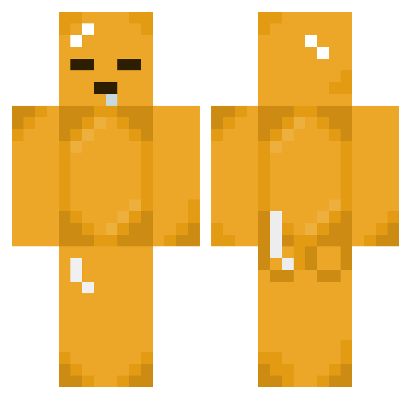 filetypetiff Minecraft skin, front and back view