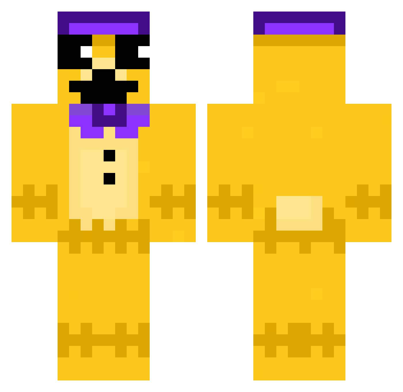 pest7 Minecraft skin, front and back view