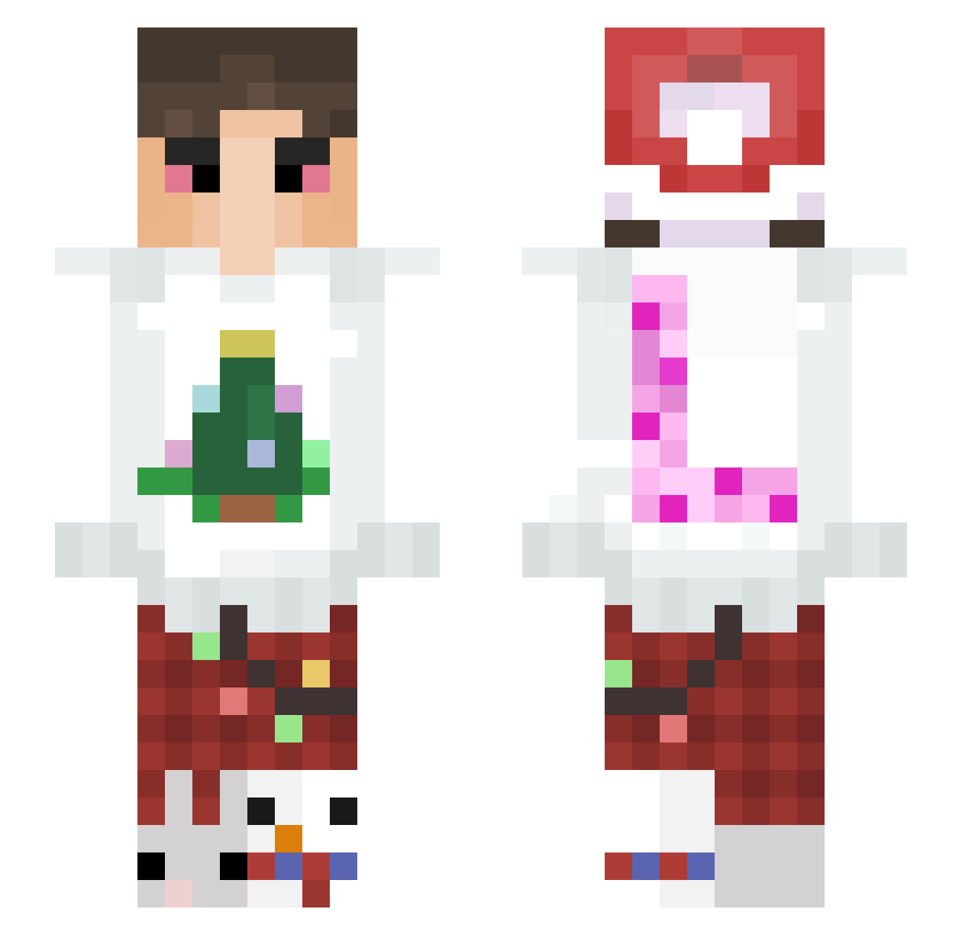 skll Minecraft skin, front and back view