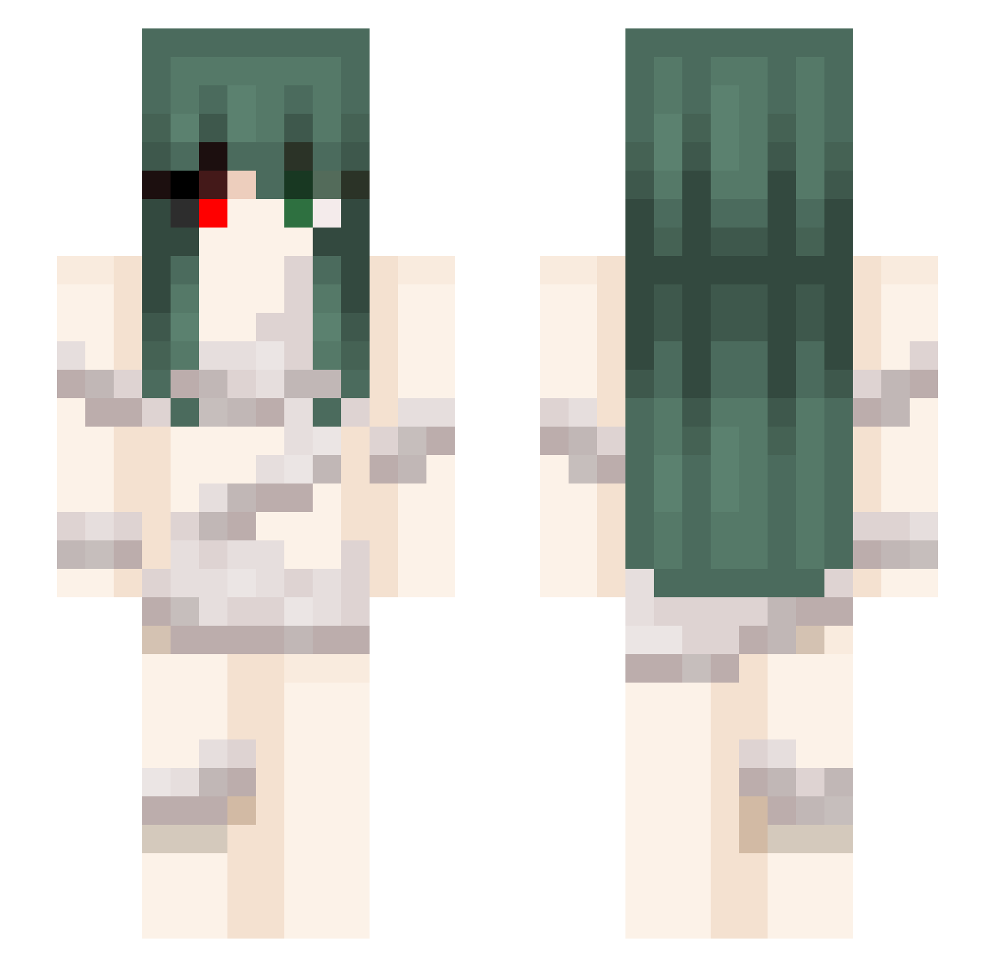 rixggwp Minecraft skin, front and back view