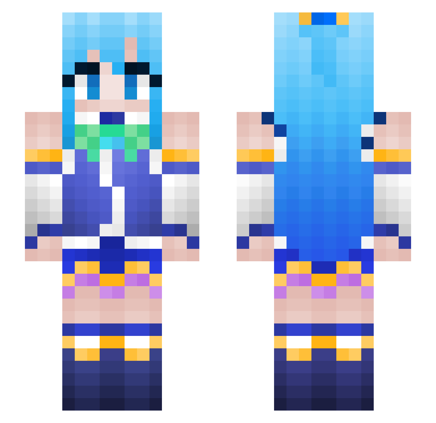 Area_51_Raider Minecraft skin, front and back view