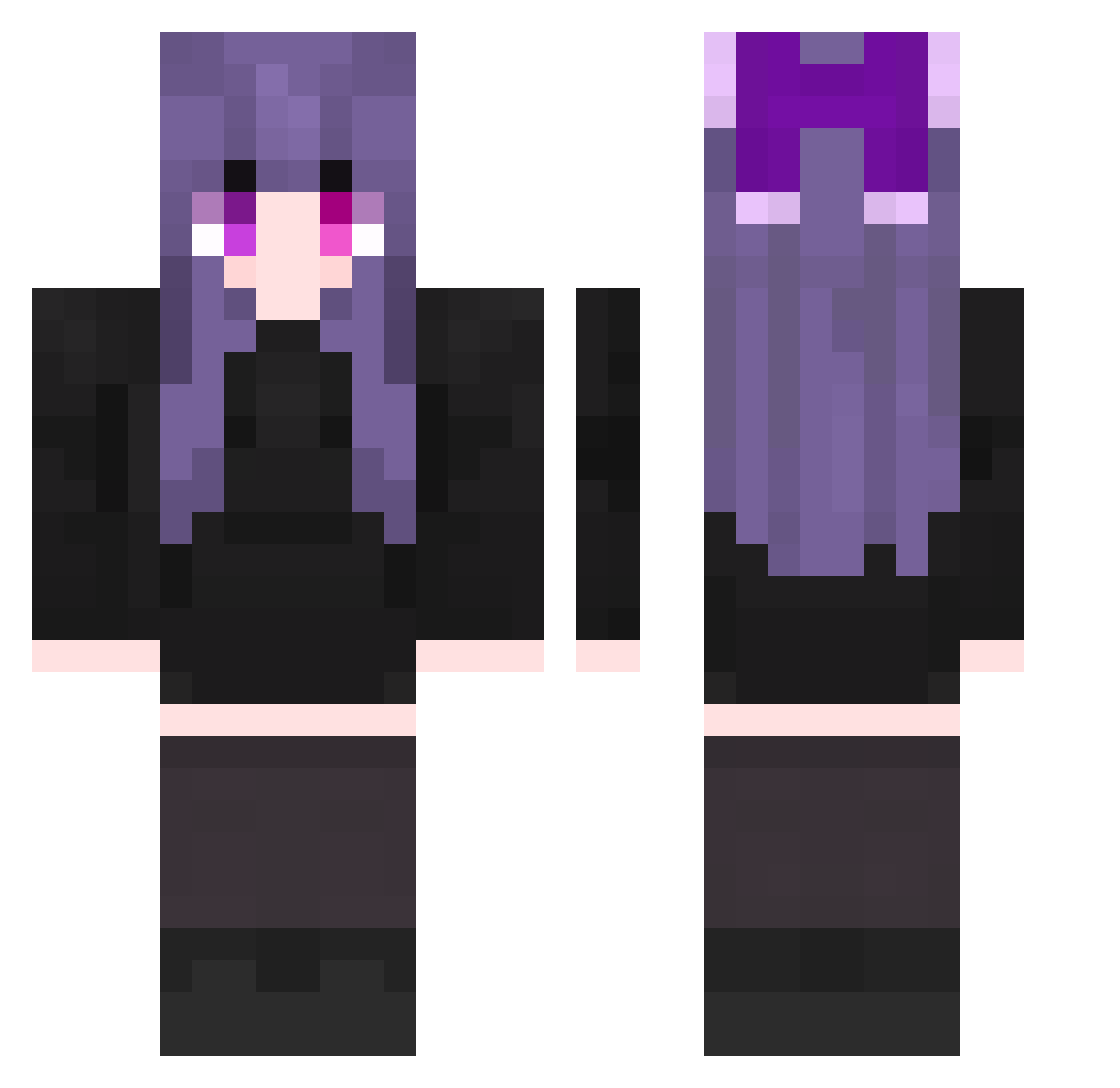 tomo258 Minecraft skin, front and back view