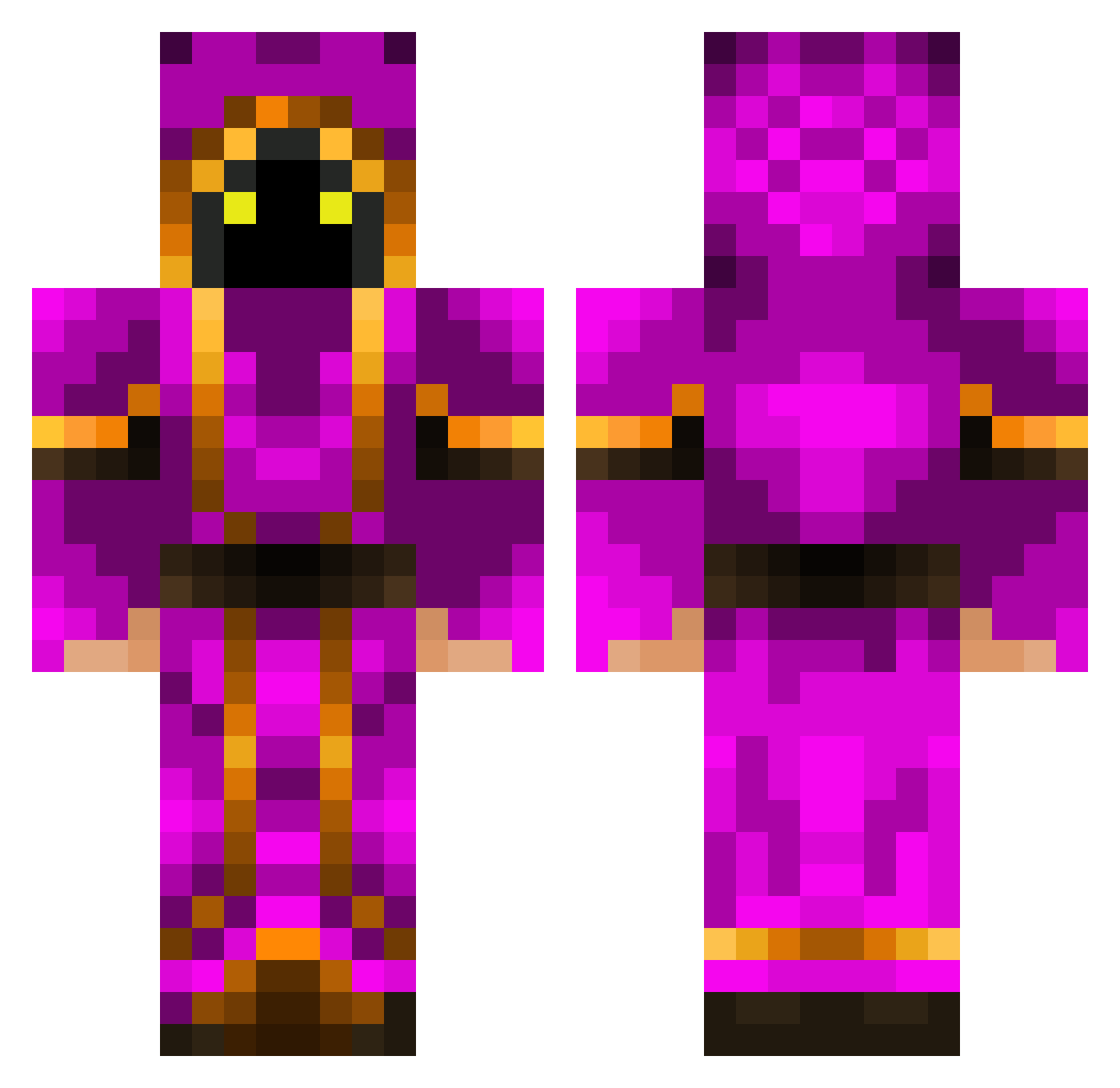 _Slaze_ Minecraft skin, front and back view