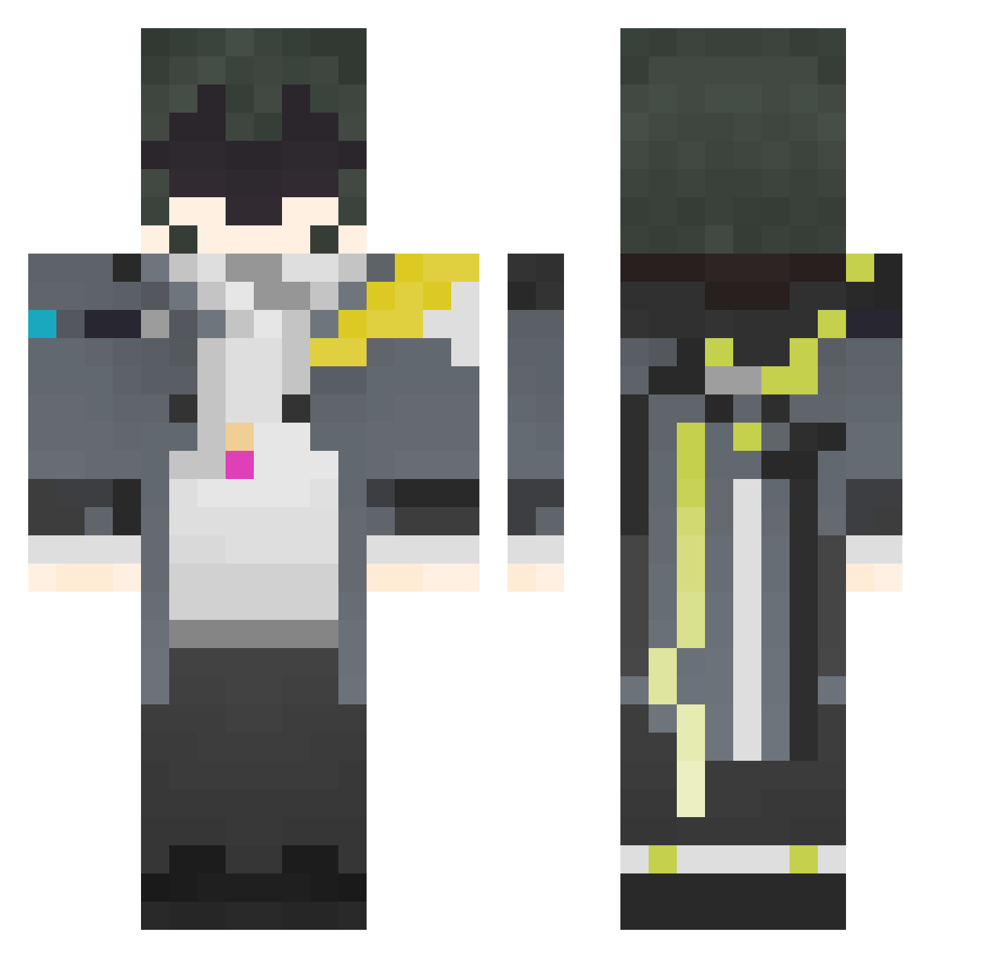 Kirito_TH Minecraft skin, front and back view