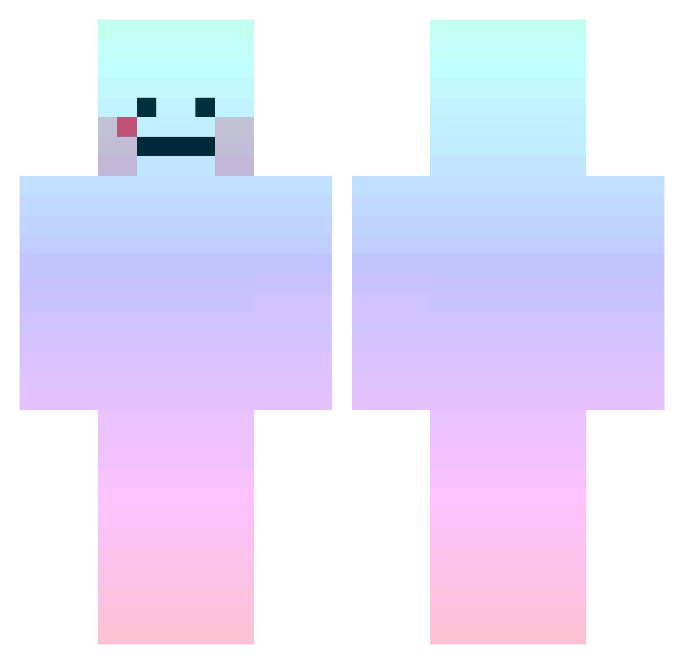 Sugar0314 Minecraft skin, front and back view