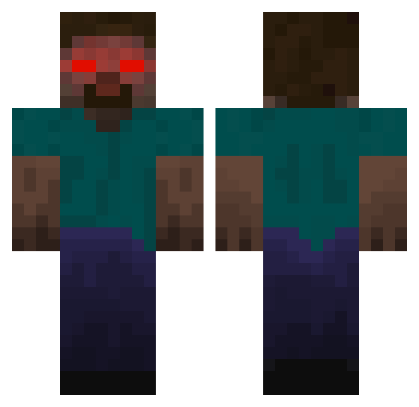 XX_NoUsername_XX Minecraft skin, front and back view