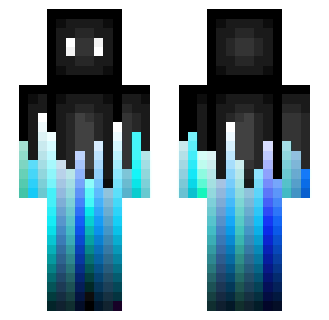 TrevN Minecraft skin, front and back view