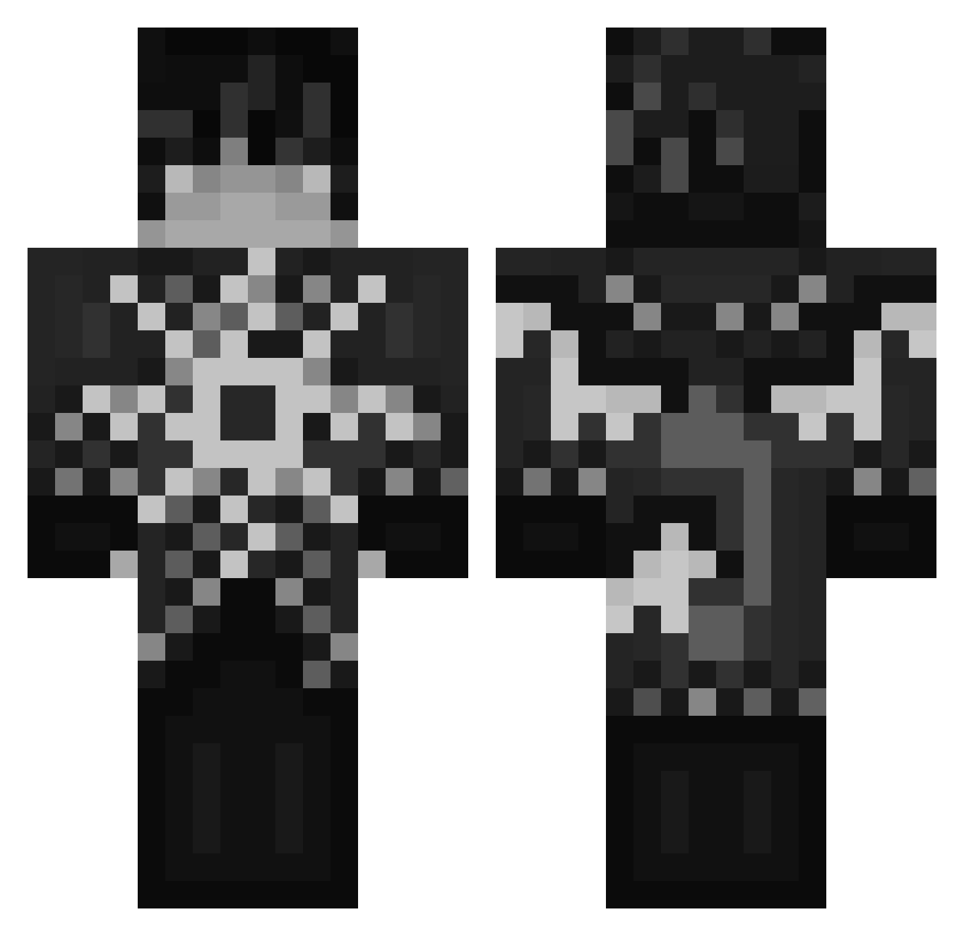 TheRoyalBrombus Minecraft skin, front and back view