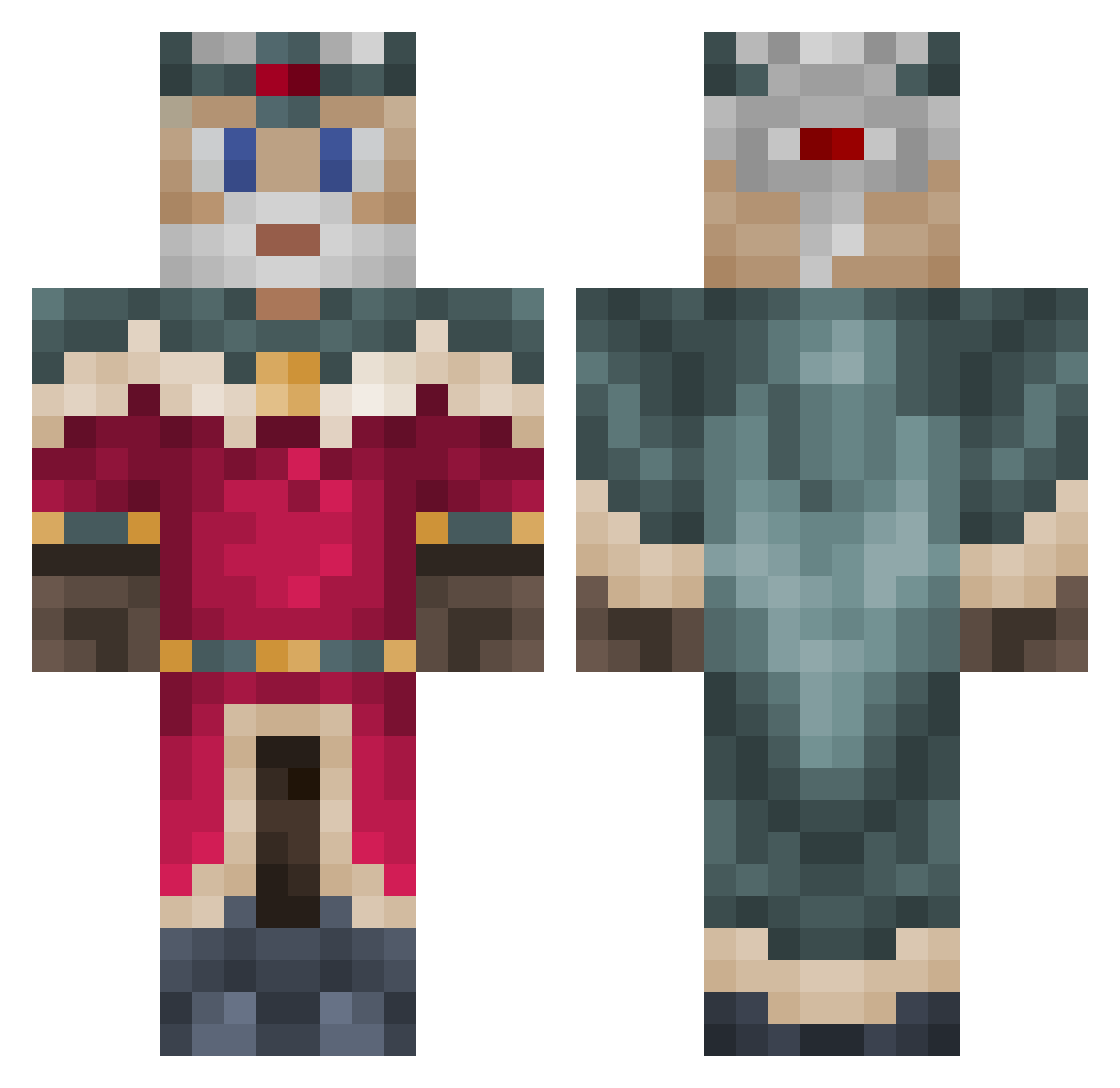 sicklad123 Minecraft skin, front and back view