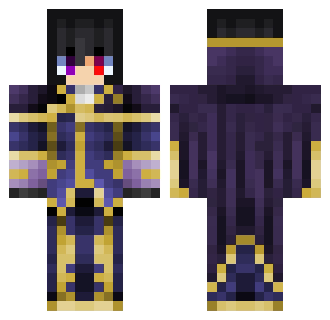 FernandoRz117 Minecraft skin, front and back view