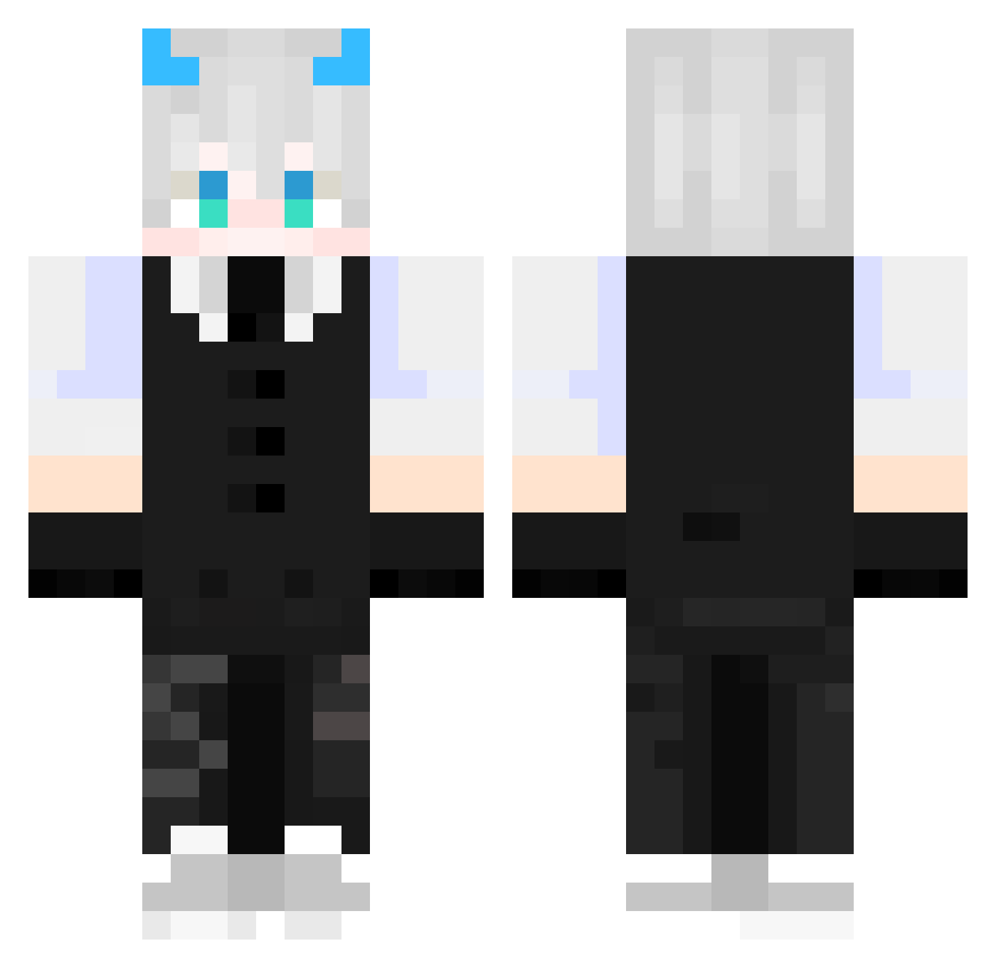 Rizz_HIRO Minecraft skin, front and back view
