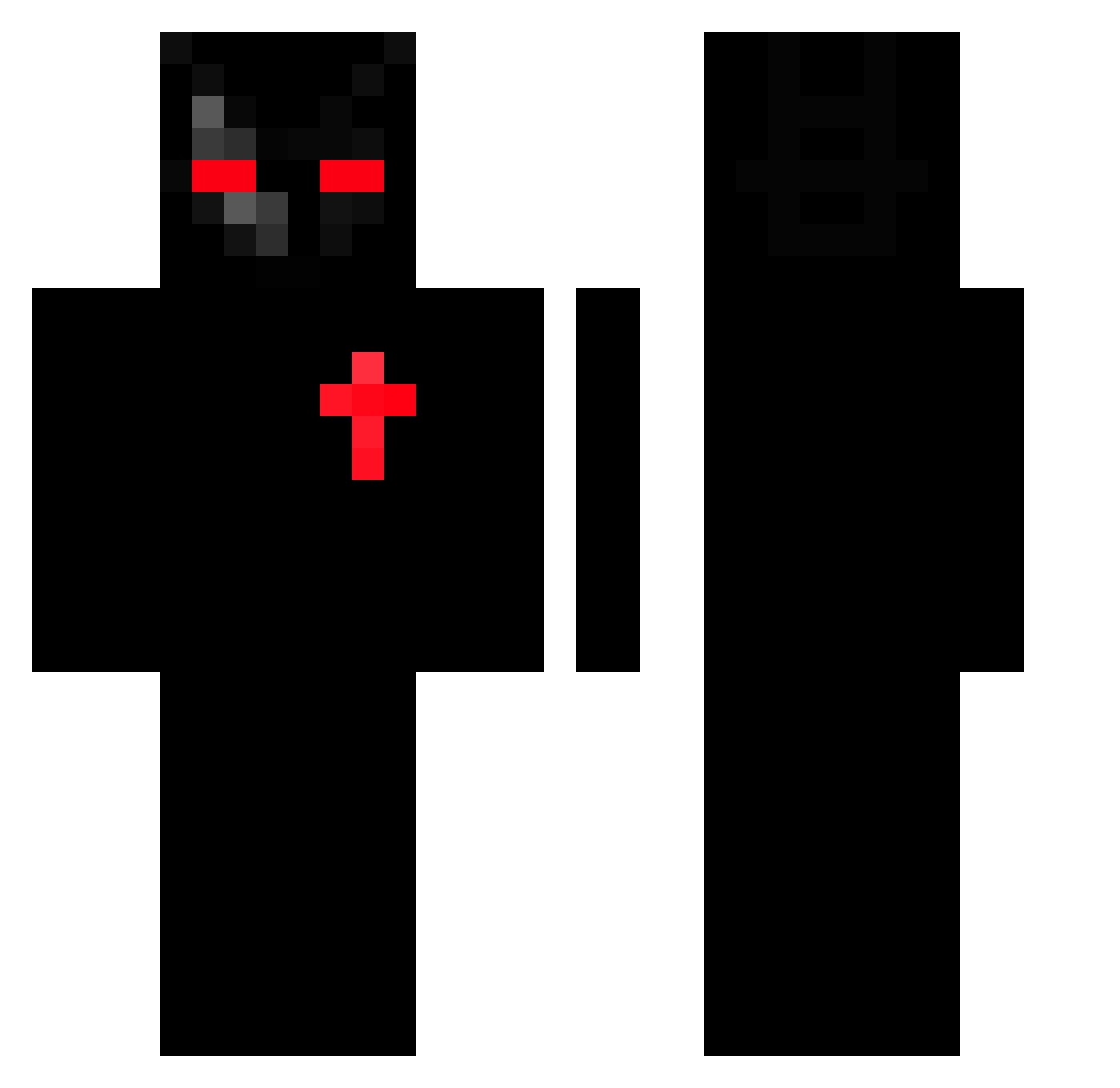 iMake Minecraft skin, front and back view