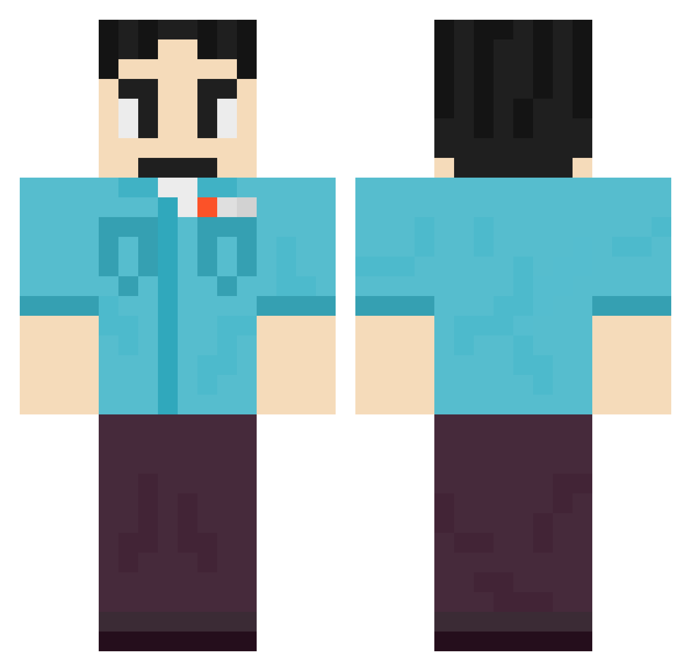 NotAlex0808 Minecraft skin, front and back view