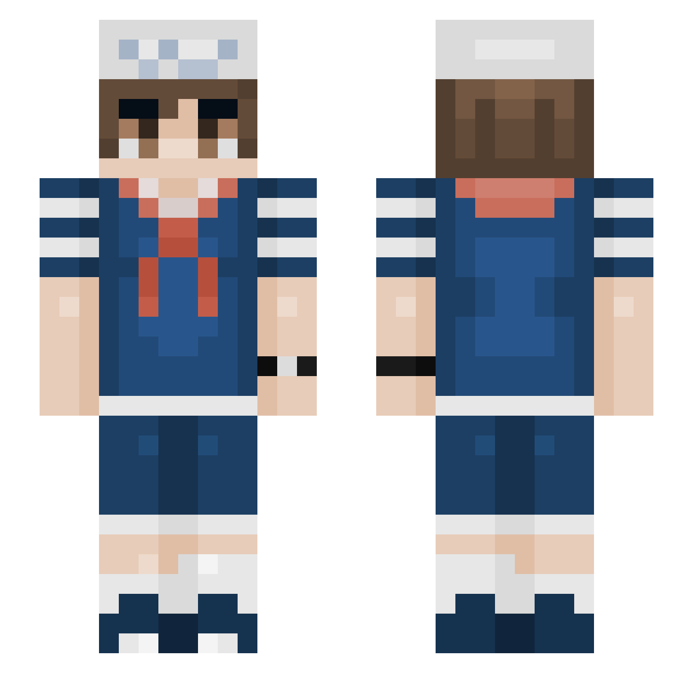 vechessj Minecraft skin, front and back view