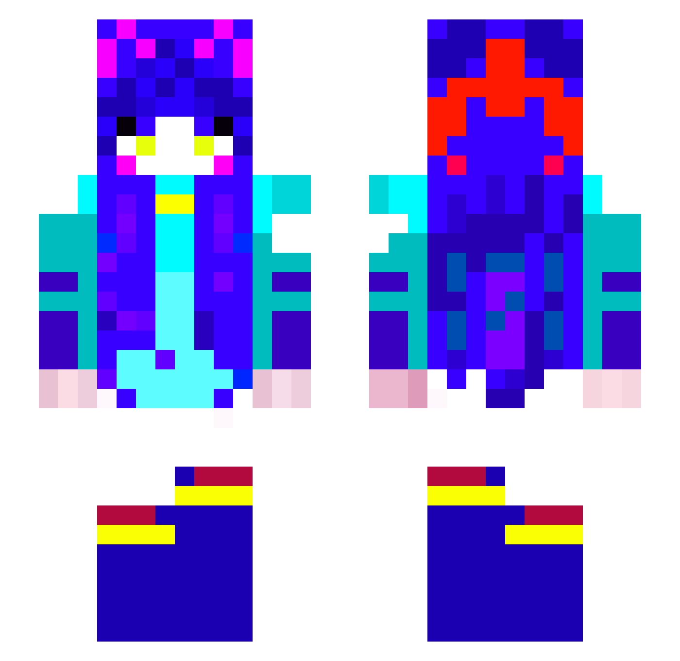 shao_kang Minecraft skin, front and back view