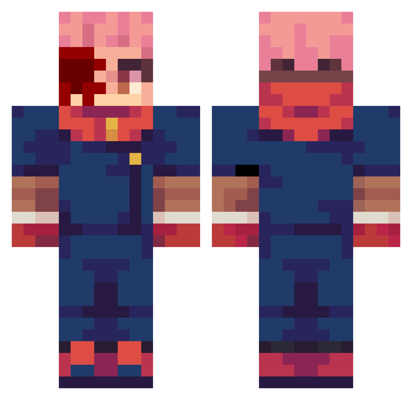 xxepicgamer Minecraft skin, front and back view