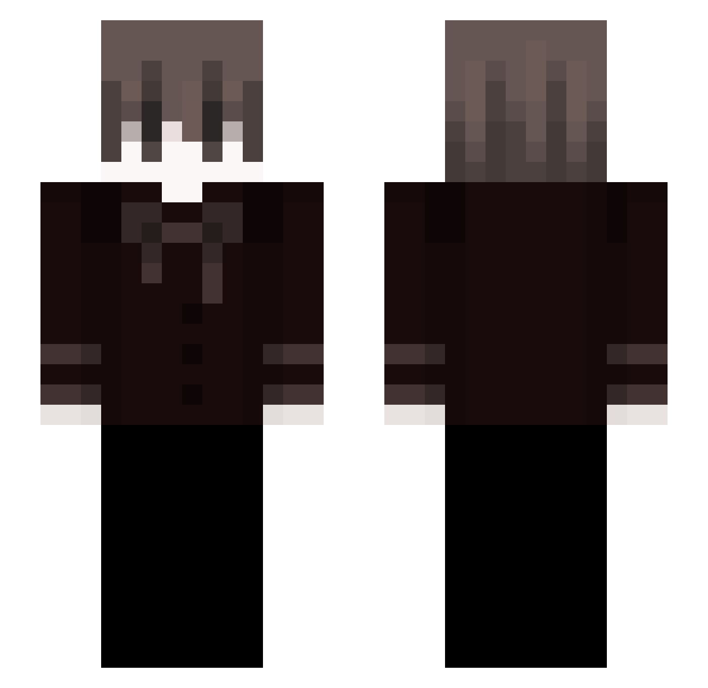 Tayseld Minecraft skin, front and back view