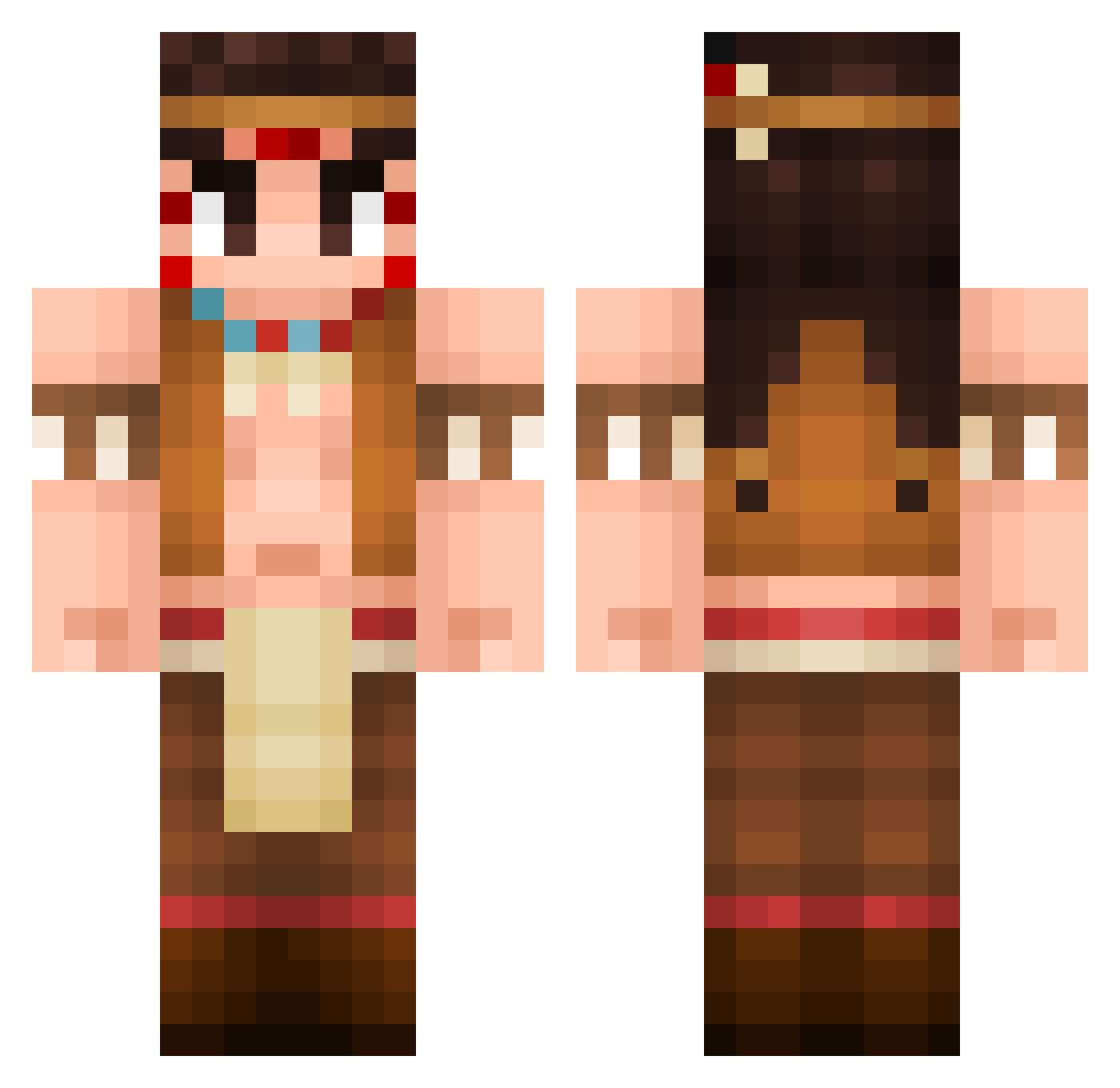 ELA_pse Minecraft skin, front and back view