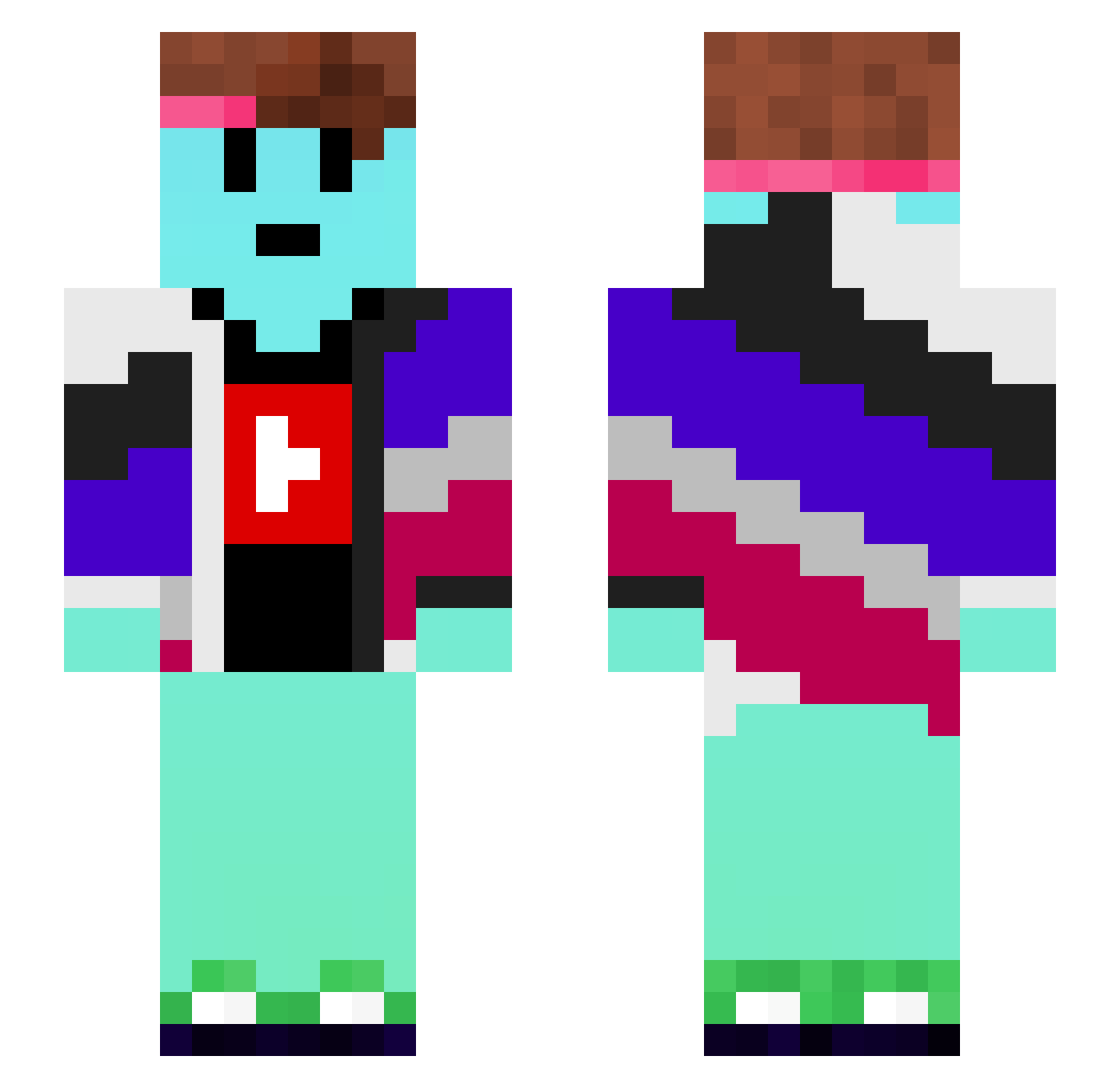Domoska_007 Minecraft skin, front and back view