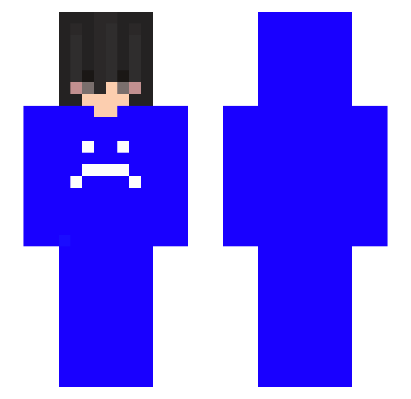toothpaste99 Minecraft skin, front and back view
