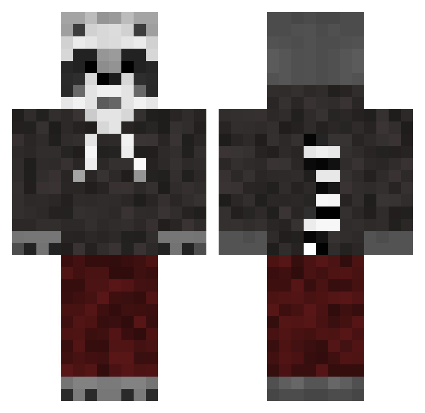 StonieDays Minecraft skin, front and back view