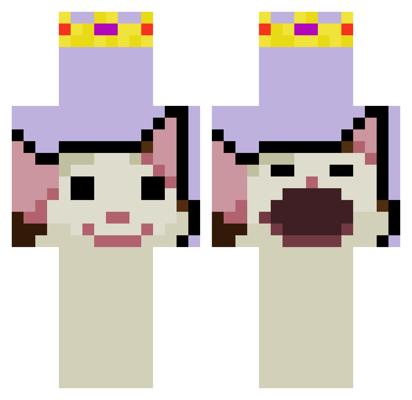 tade66678 Minecraft skin, front and back view