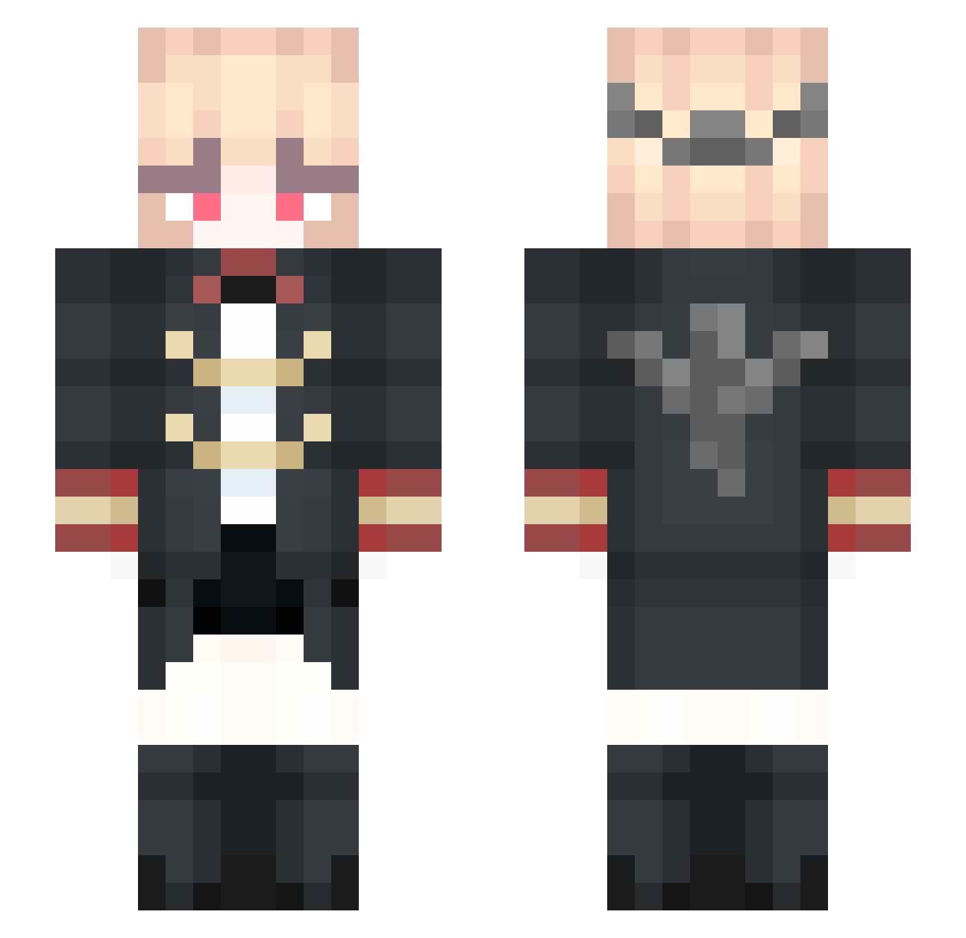 AngeOwO Minecraft skin, front and back view