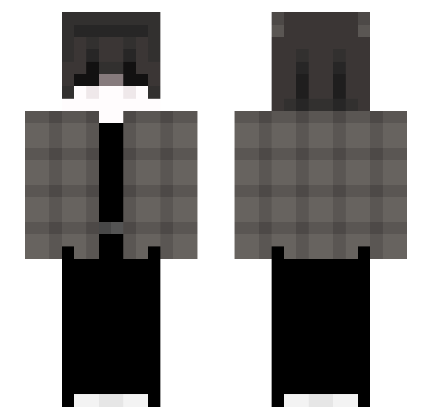 Refounder Minecraft skin, front and back view