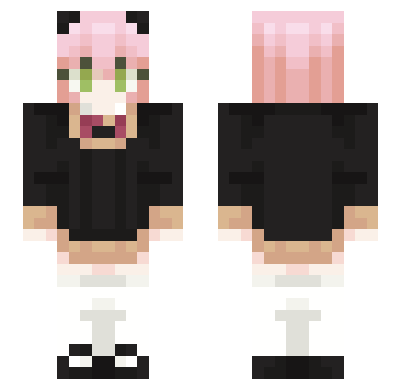 gotharam Minecraft skin, front and back view