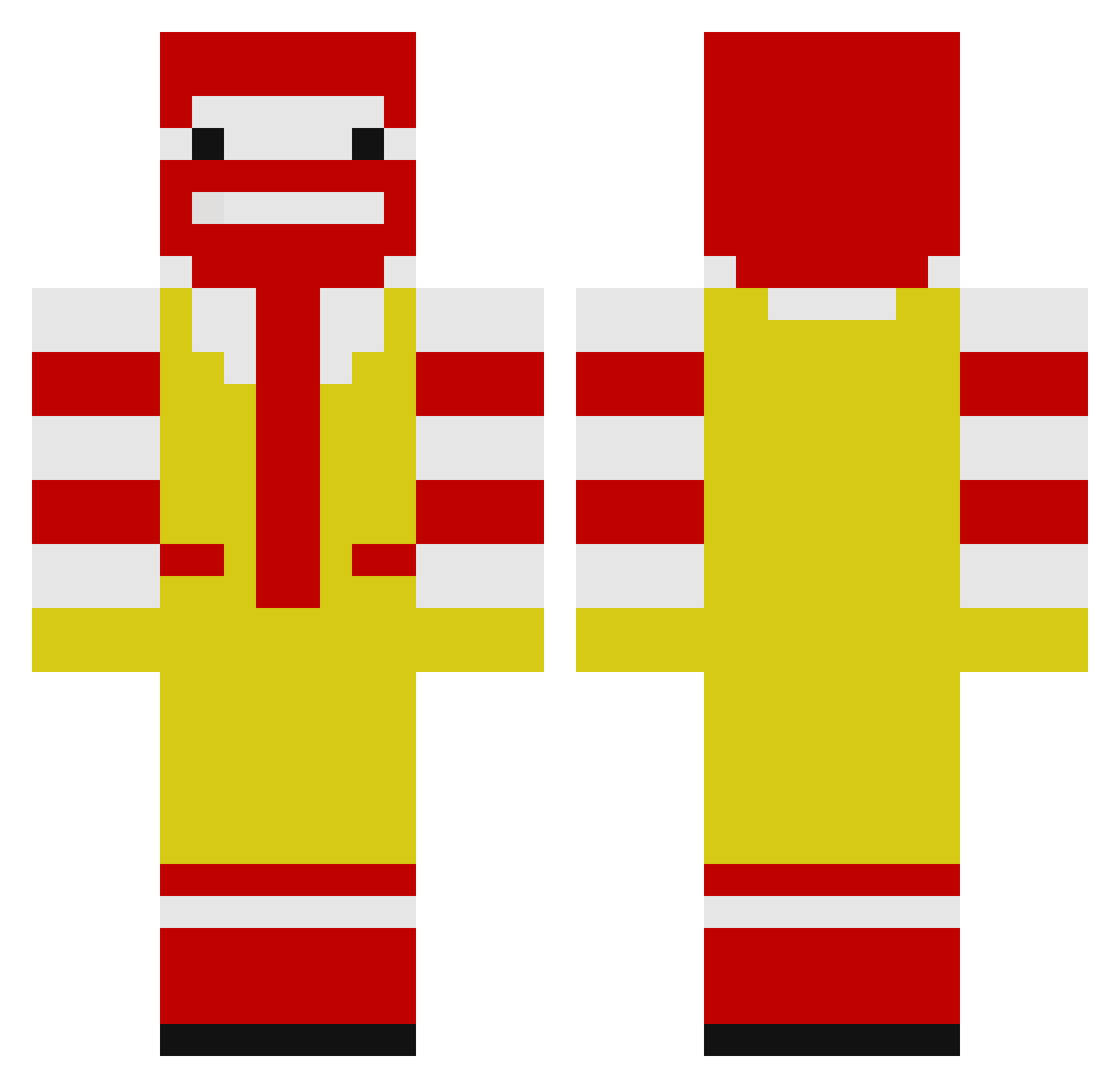 Ben_Lass Minecraft skin, front and back view