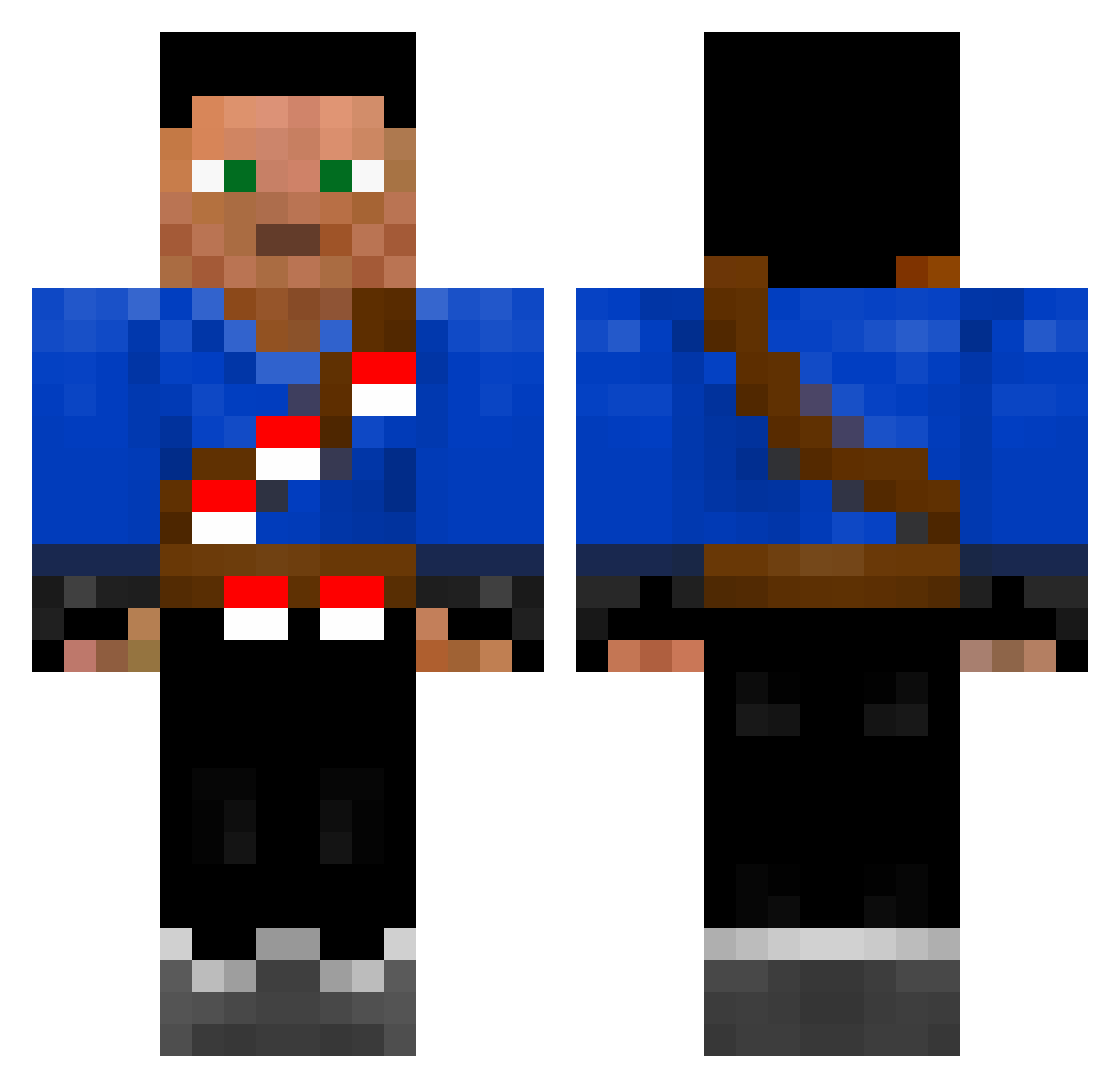link61923 Minecraft skin, front and back view