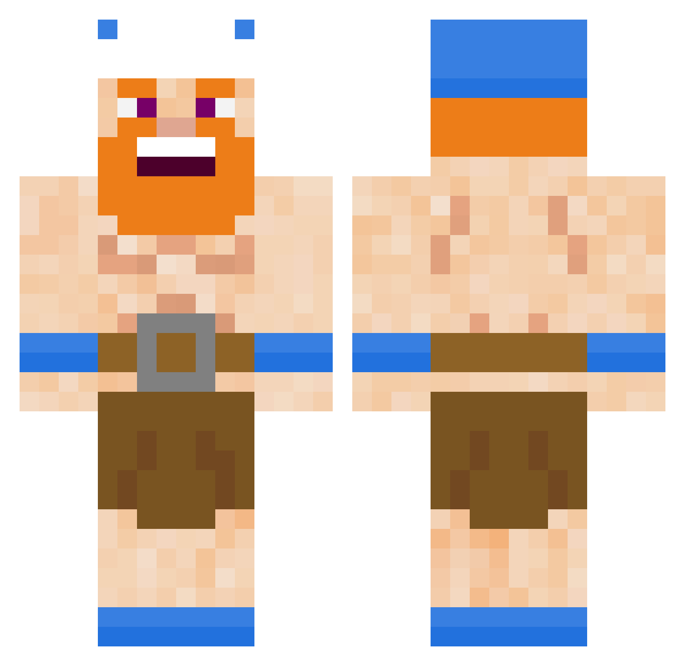 Nixxo_ Minecraft skin, front and back view