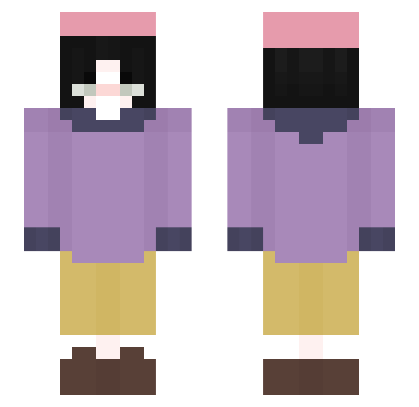sZen_ Minecraft skin, front and back view