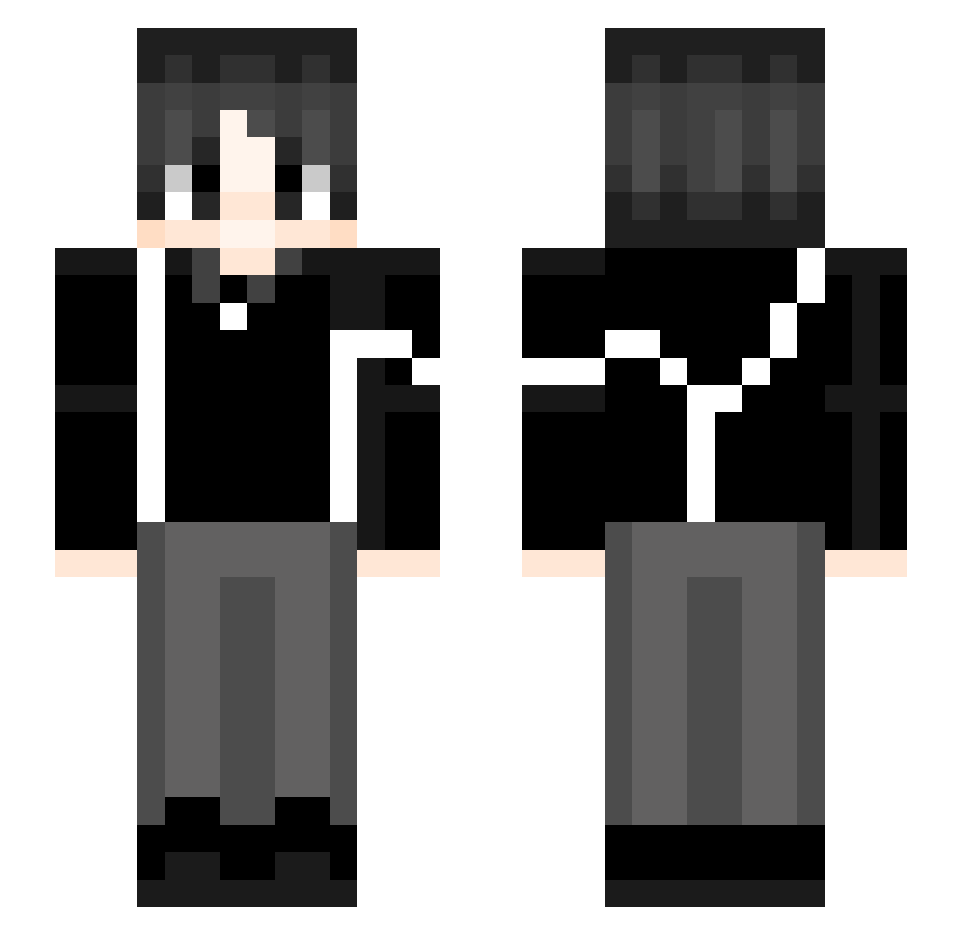 XingLuoChen Minecraft skin, front and back view