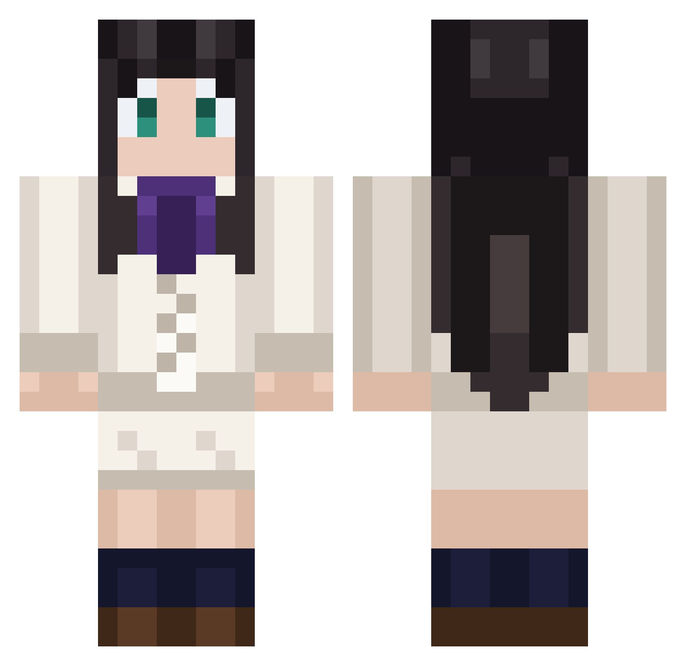 Cupcayke_ Minecraft skin, front and back view