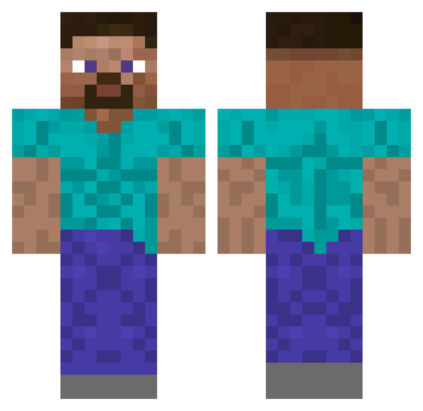 sms_1 Minecraft skin, front and back view