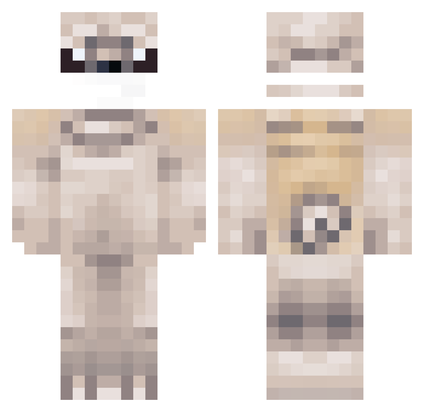 knu_c Minecraft skin, front and back view