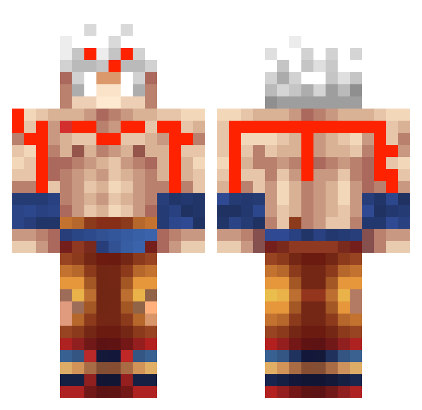 SherlockHoms14 Minecraft skin, front and back view