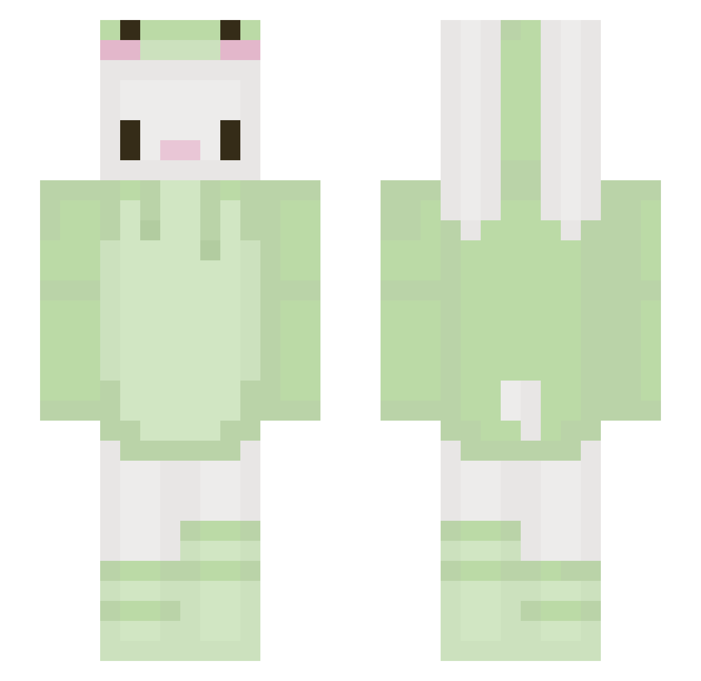 Sillie_ Minecraft skin, front and back view