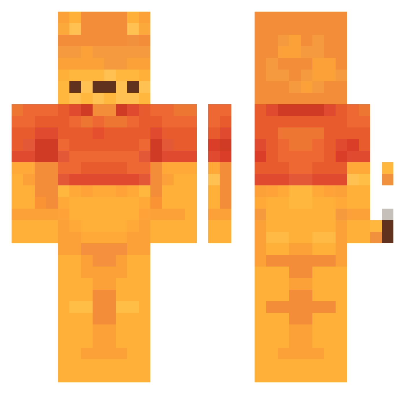 BJPantherz Minecraft skin, front and back view